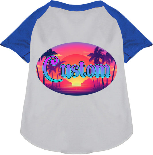 Custom Classic Beach Pet Raglan Shirts