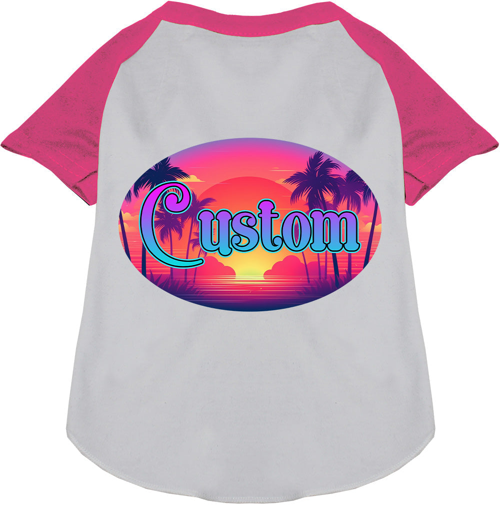 Custom Classic Beach Pet Raglan Shirts