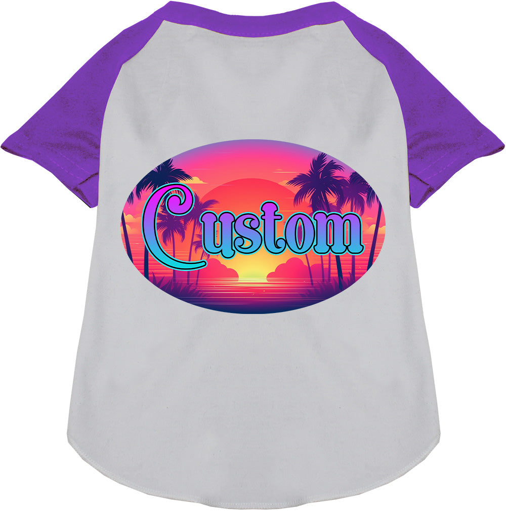 Custom Classic Beach Pet Raglan Shirts