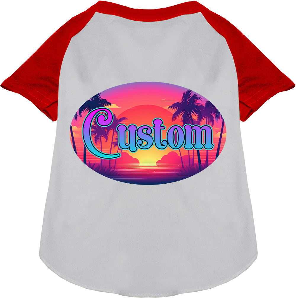 Custom Classic Beach Pet Raglan Shirts