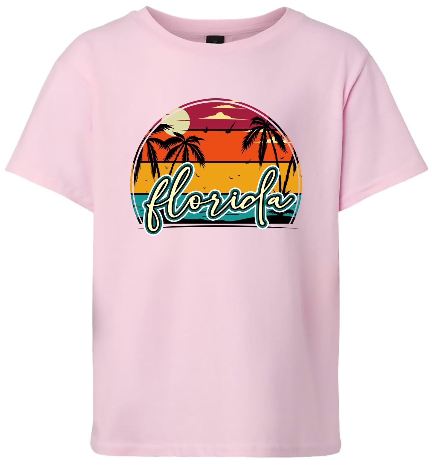 Custom Retro Beach Sunset Children's Gildan Soft Shirt