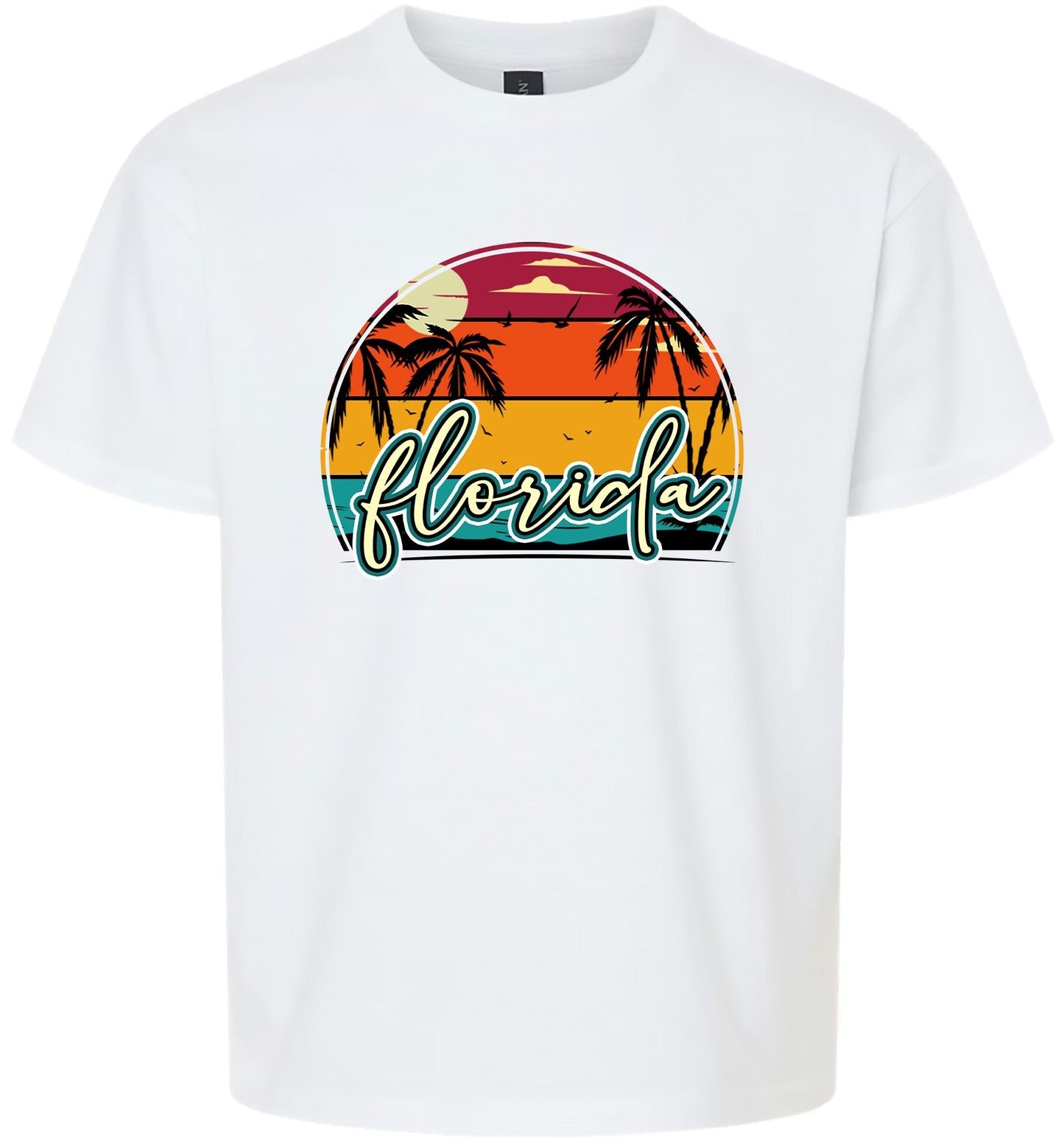 Custom Retro Beach Sunset Children's Gildan Soft Shirt
