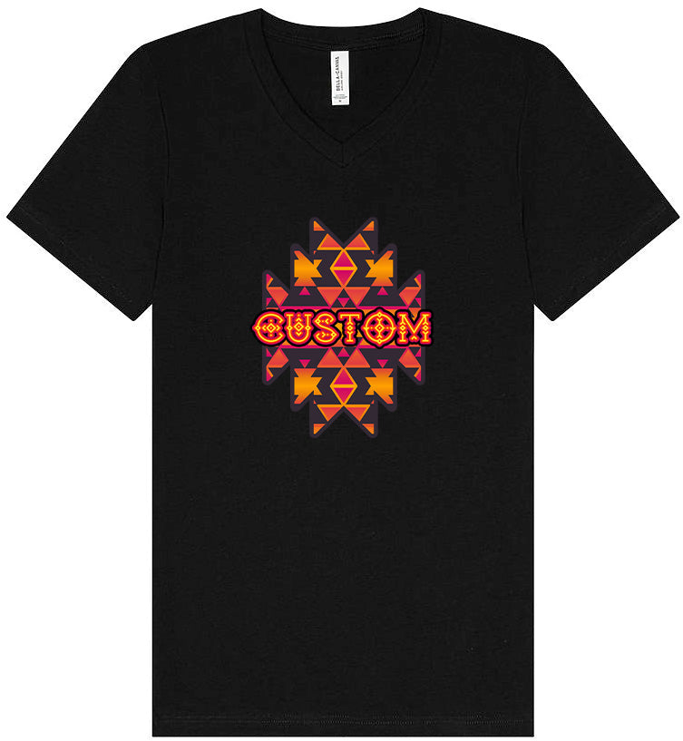 Custom Navajo Tribal Unisex V-Neck Shirt