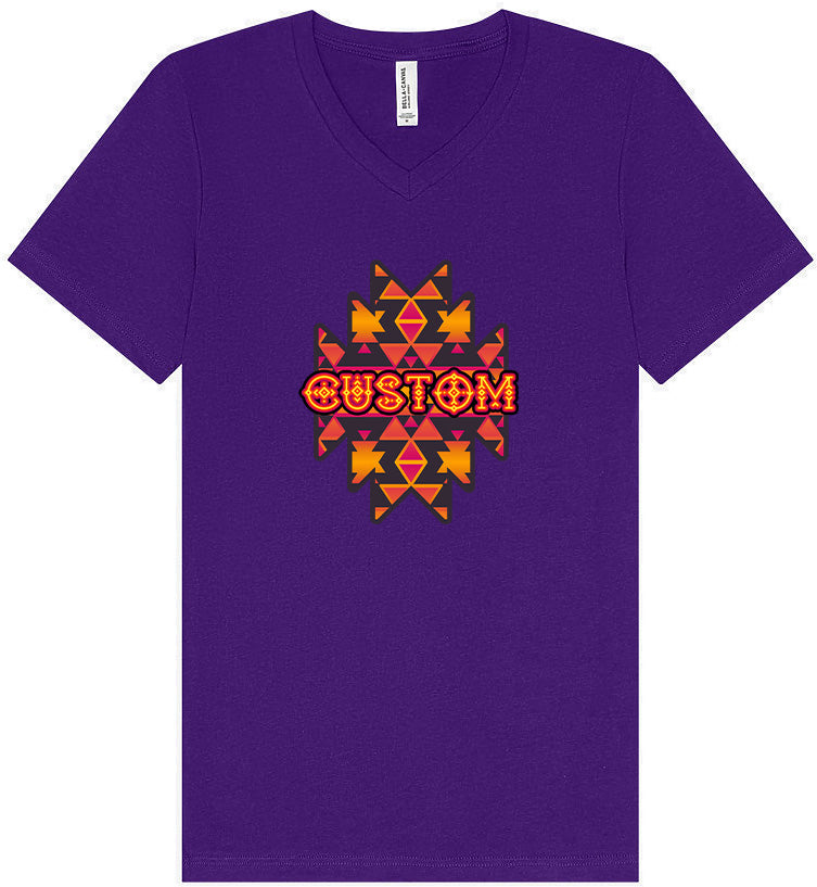 Custom Navajo Tribal Unisex V-Neck Shirt