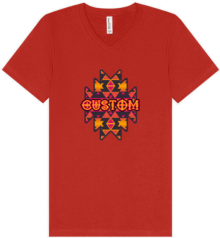 Custom Navajo Tribal Unisex V-Neck Shirt