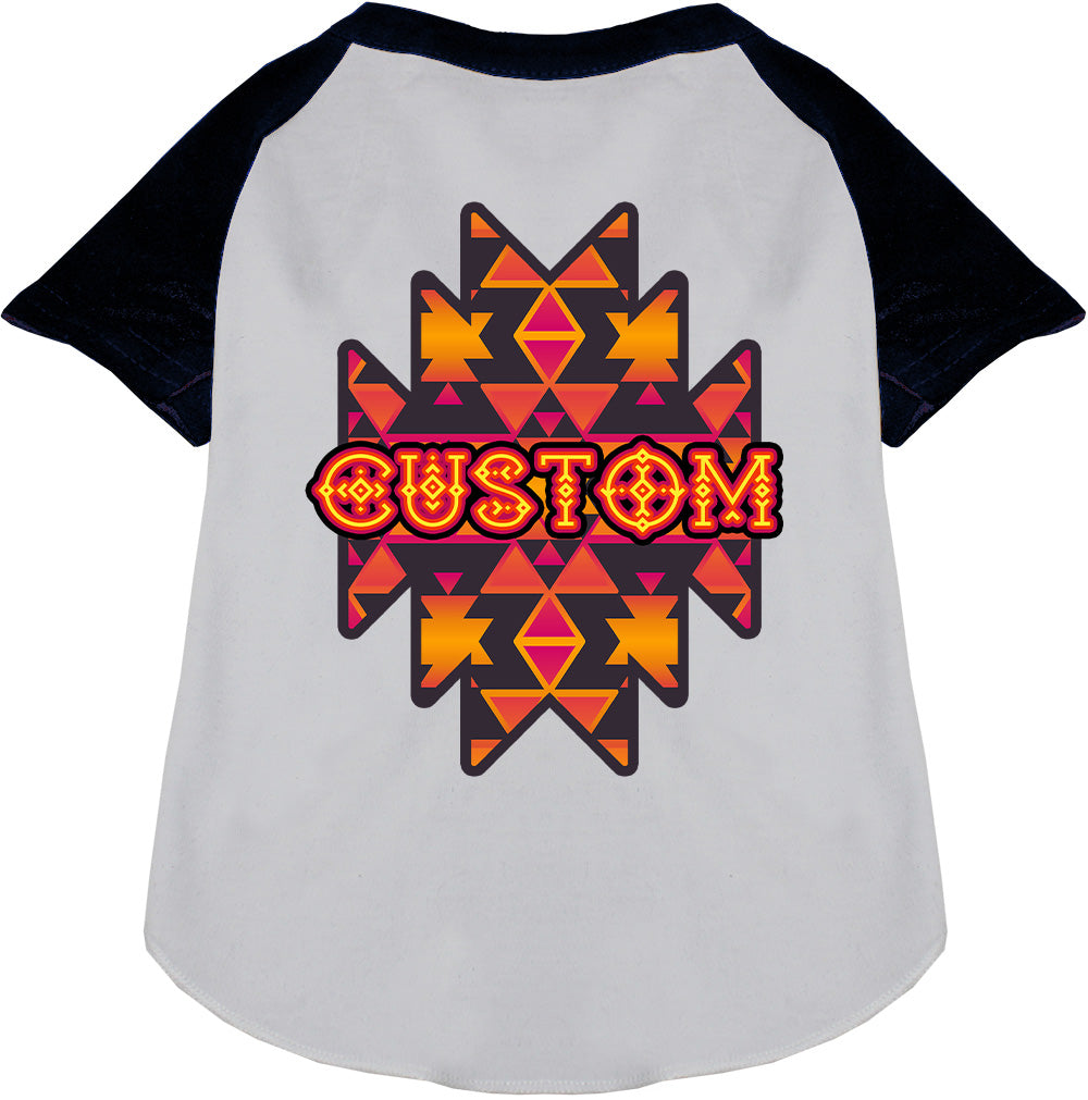 Custom Navajo Tribal Pet Raglan Shirts
