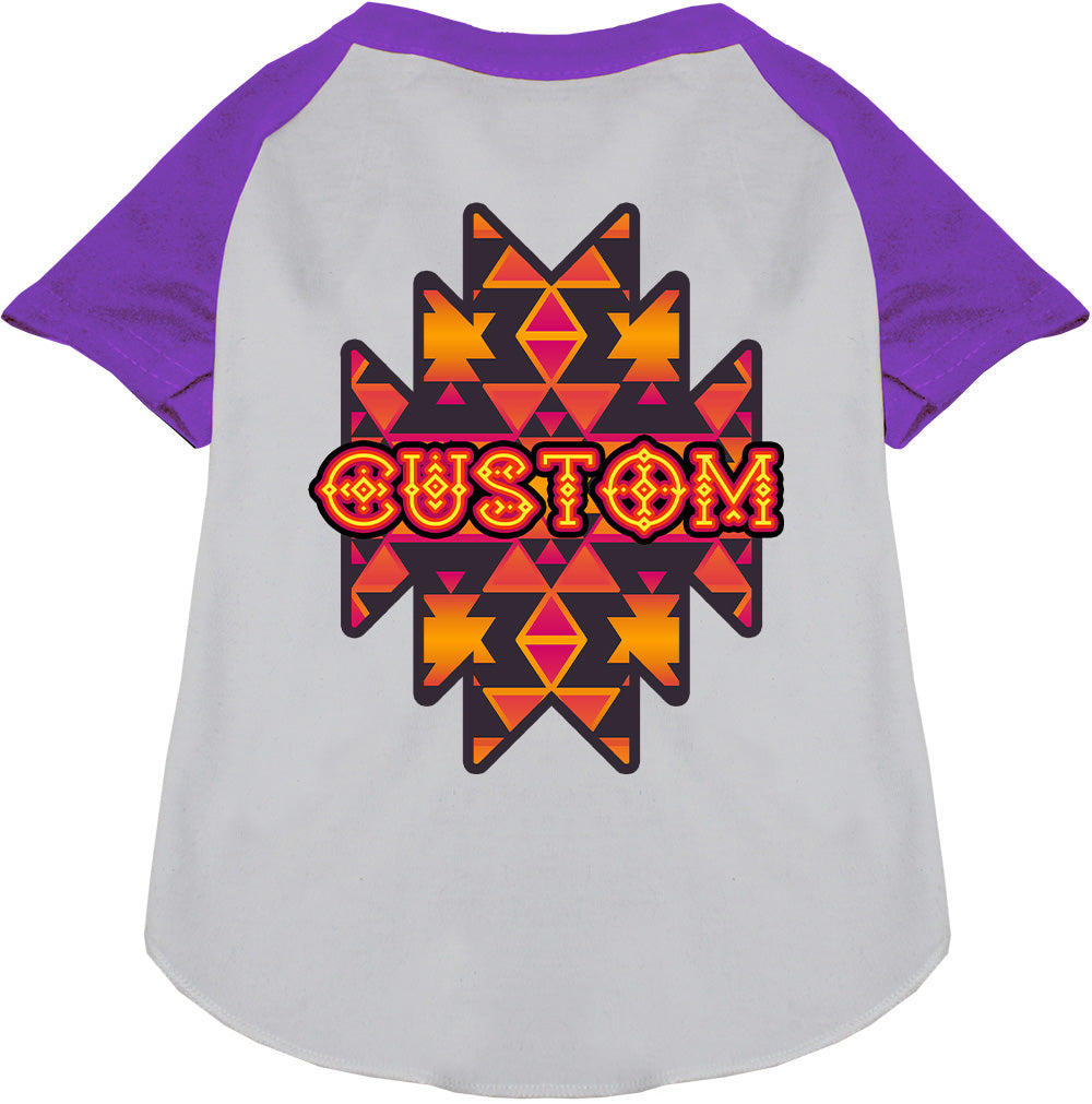 Custom Navajo Tribal Pet Raglan Shirts
