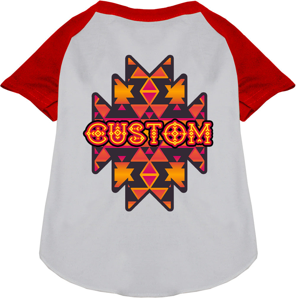Custom Navajo Tribal Pet Raglan Shirts