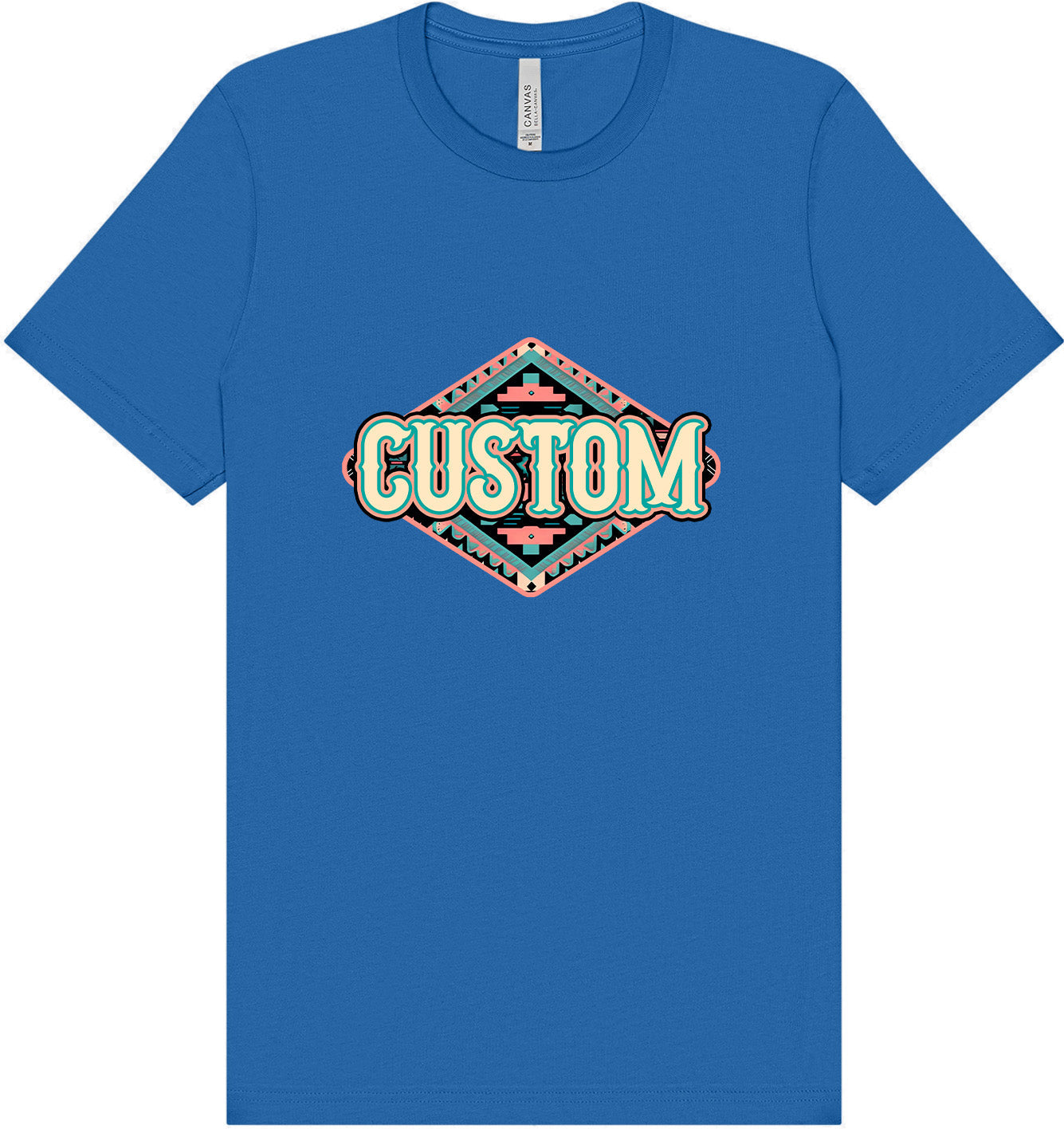 Custom Peach Aztec Adult Bella Canvas Shirt