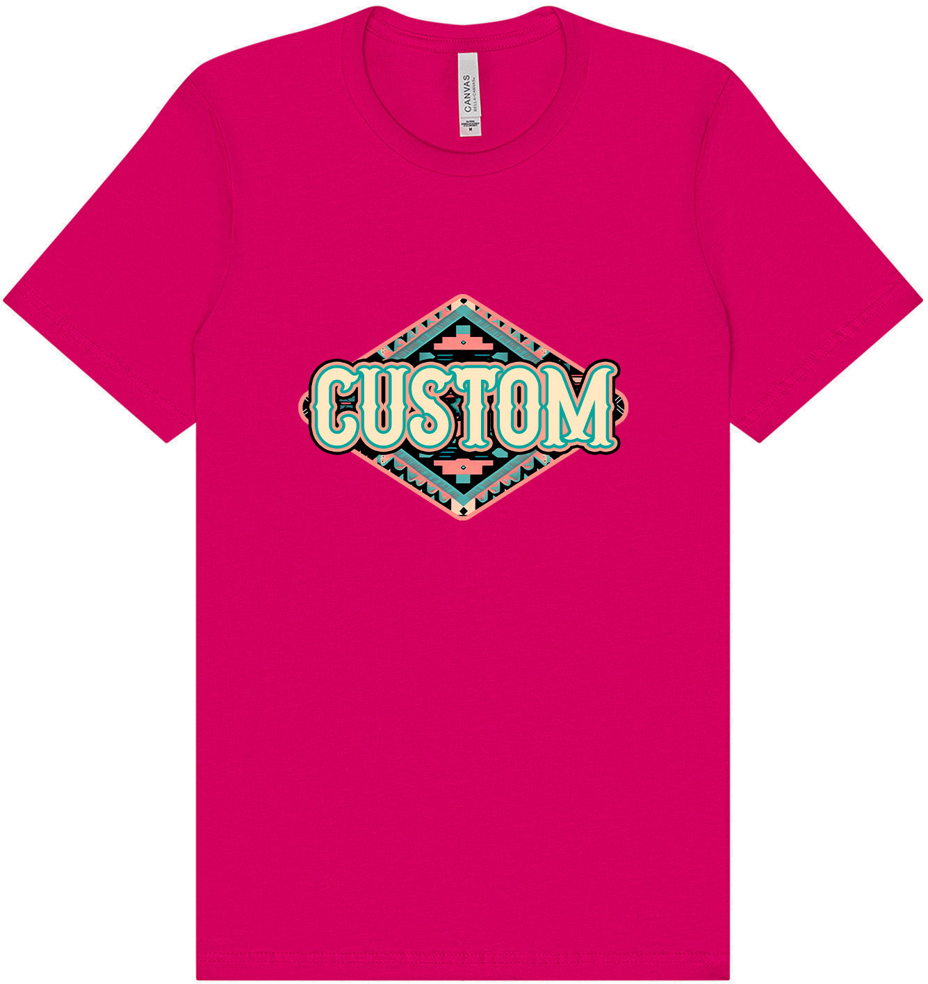 Custom Peach Aztec Adult Bella Canvas Shirt