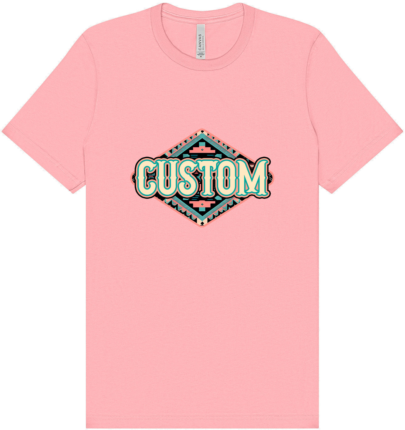 Custom Peach Aztec Adult Bella Canvas Shirt