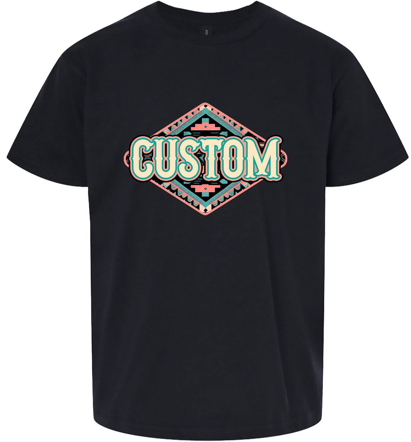 Custom Peach Aztec Children's Gildan Soft Shirt