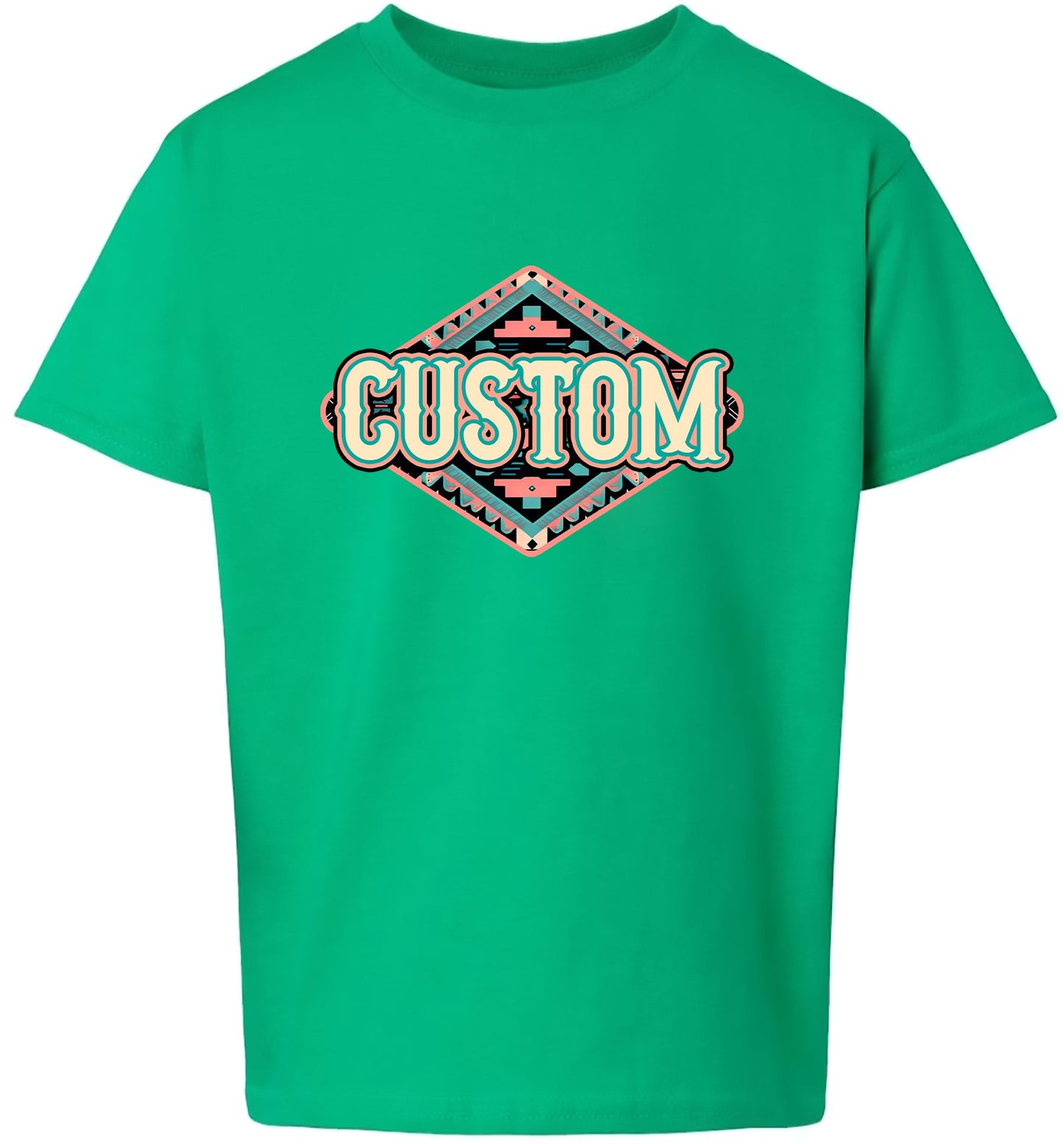 Custom Peach Aztec Children's Gildan Soft Shirt