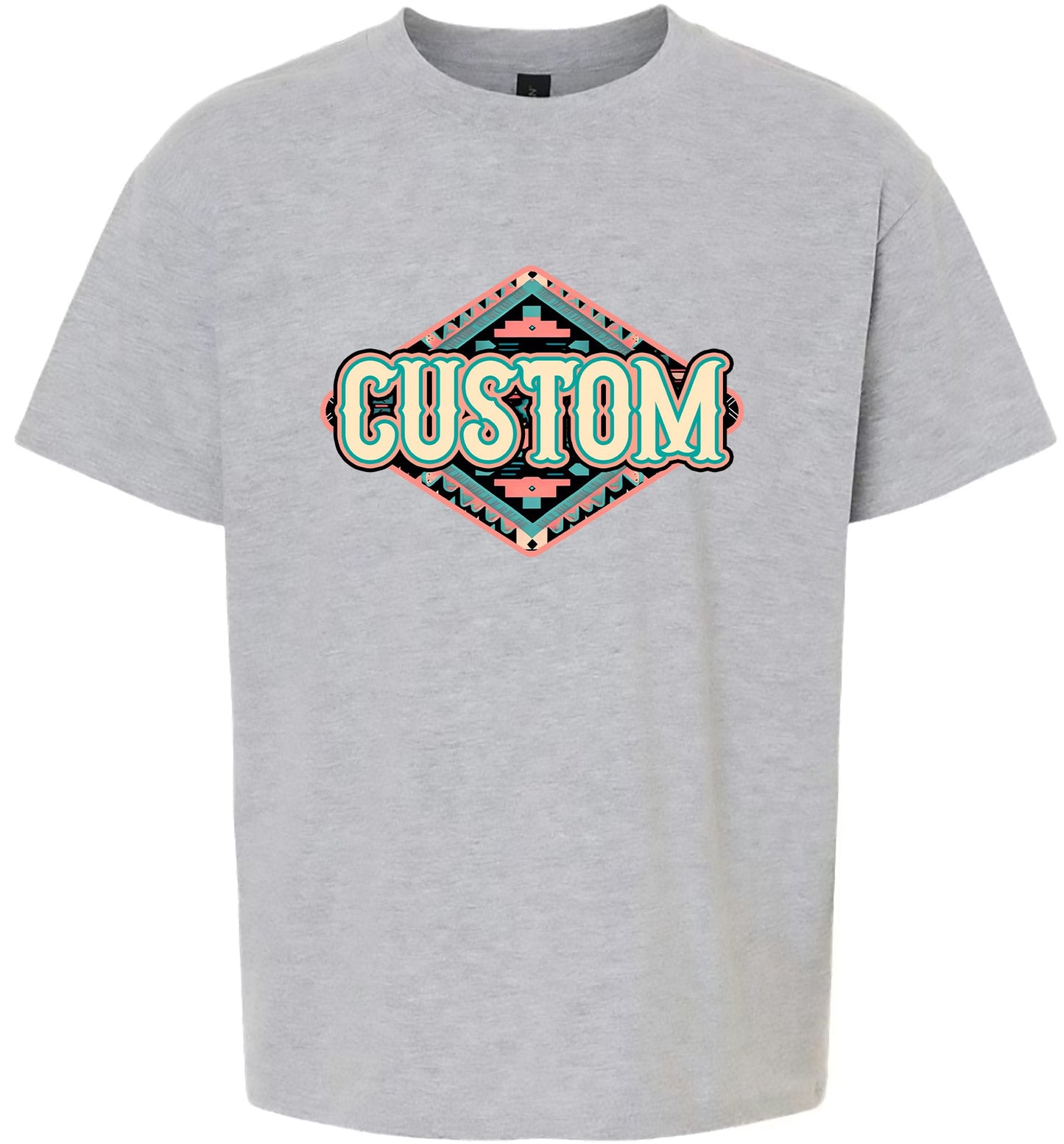 Custom Peach Aztec Children's Gildan Soft Shirt