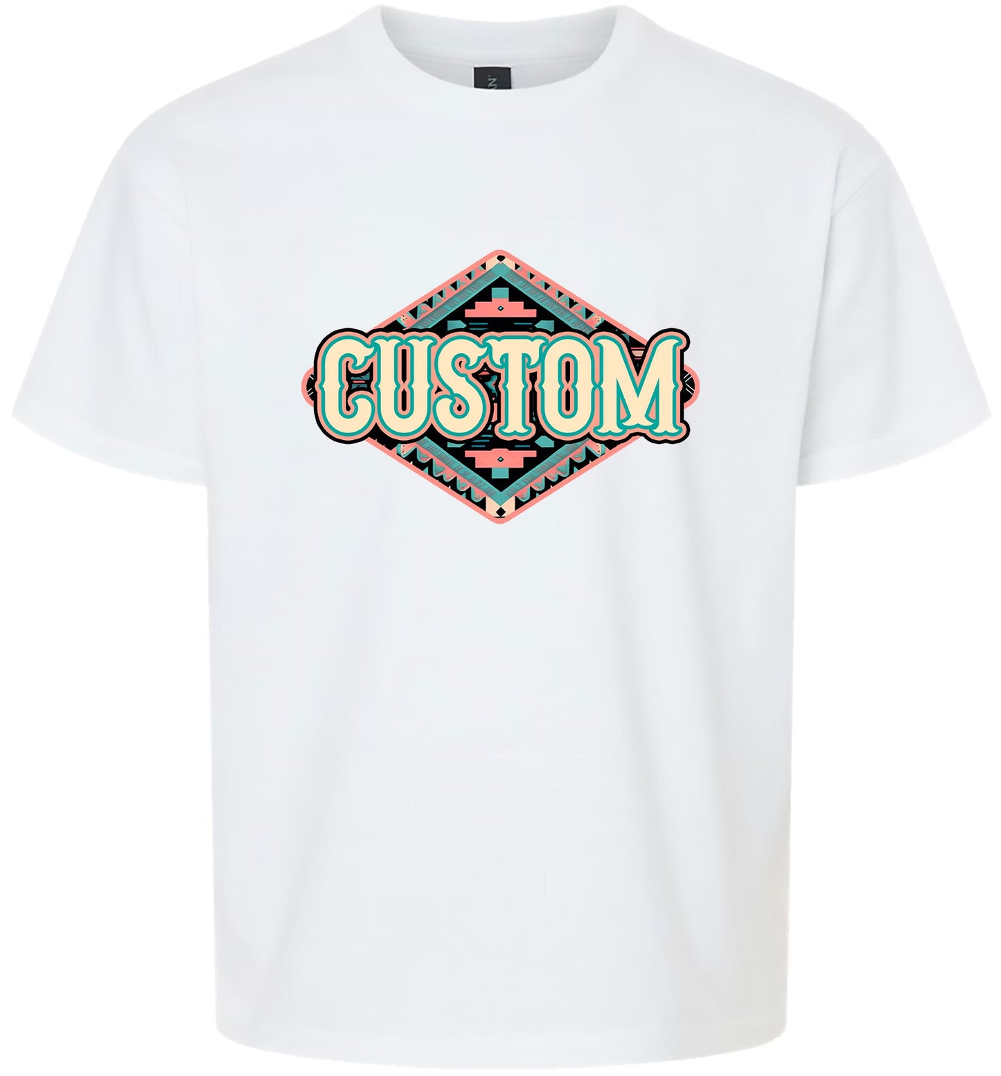 Custom Peach Aztec Children's Gildan Soft Shirt