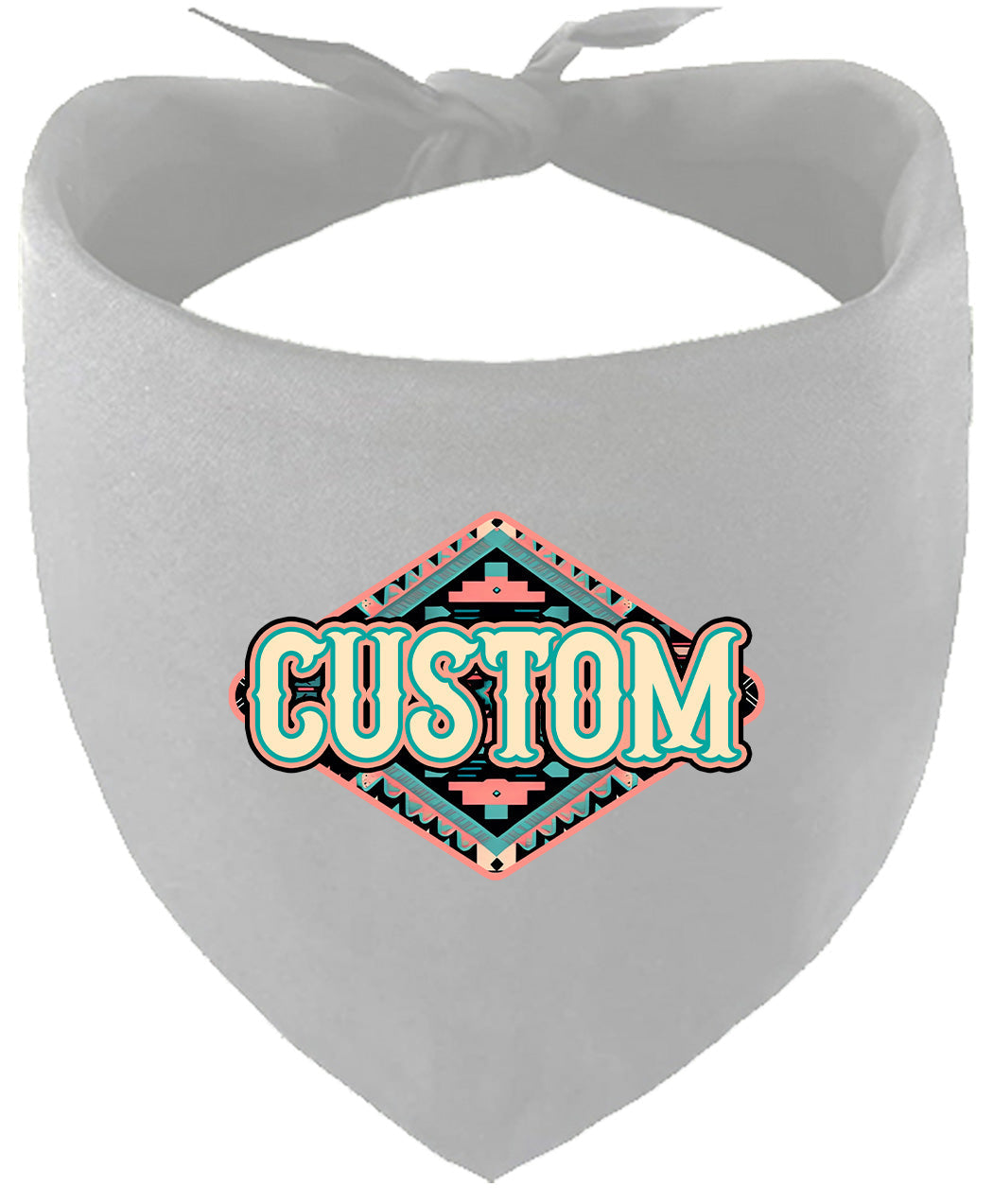 Custom Peach Aztec Pet Bandana