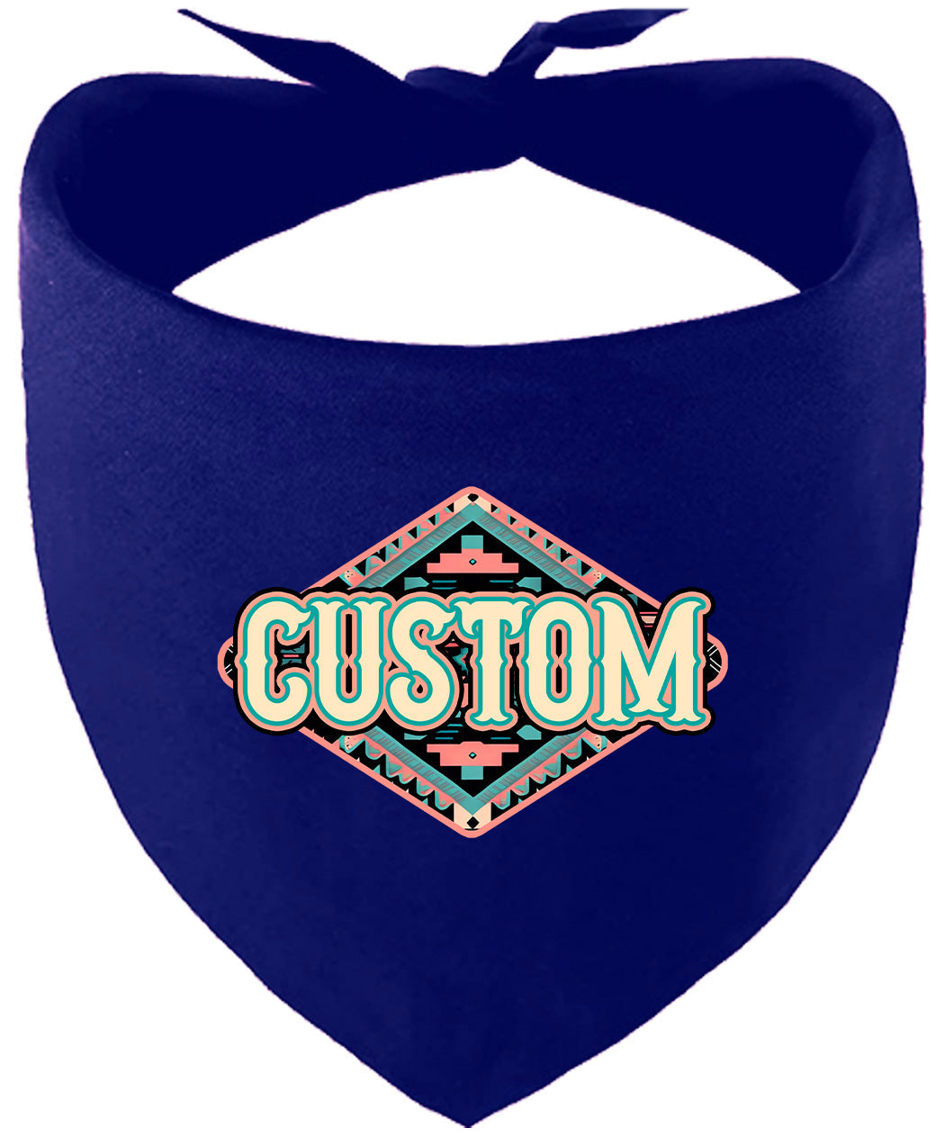 Custom Peach Aztec Pet Bandana