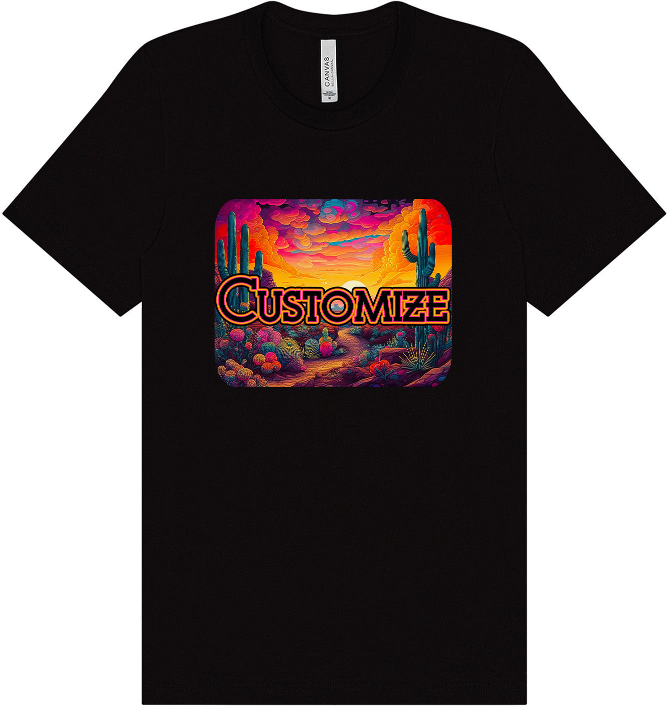 Custom Neon Desert Adult Bella Canvas Shirt