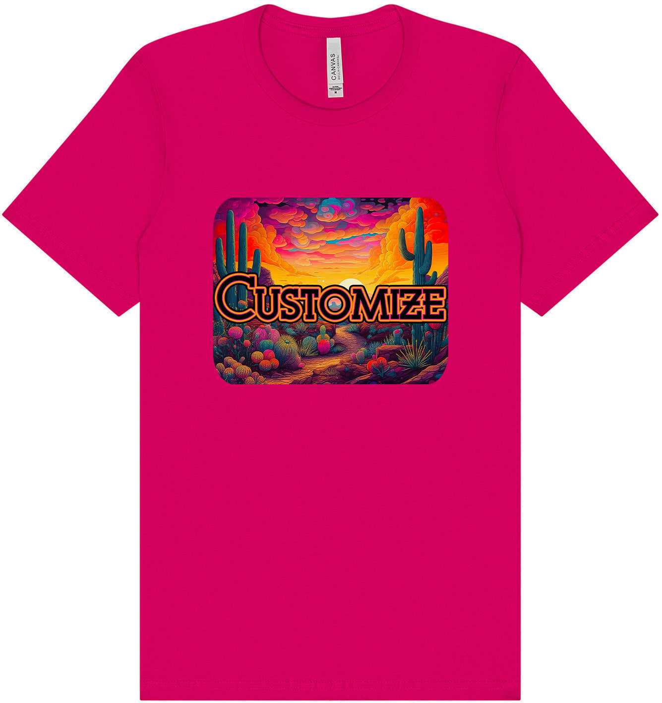 Custom Neon Desert Adult Bella Canvas Shirt