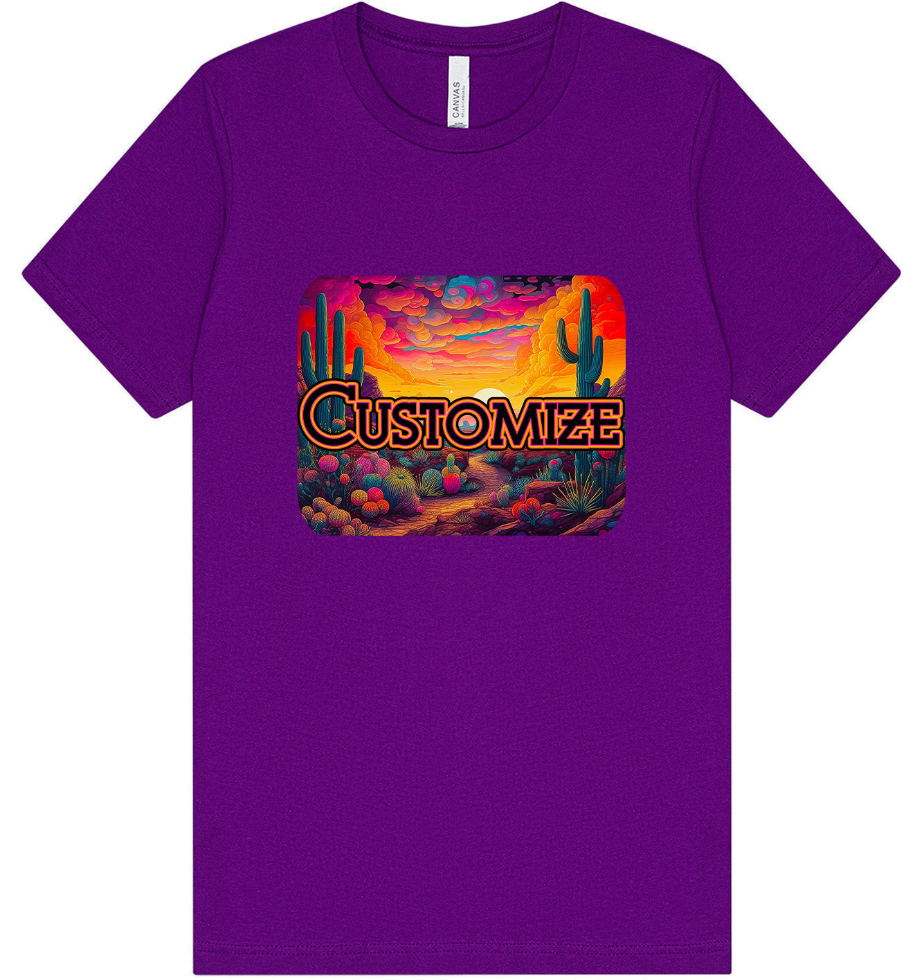 Custom Neon Desert Adult Bella Canvas Shirt