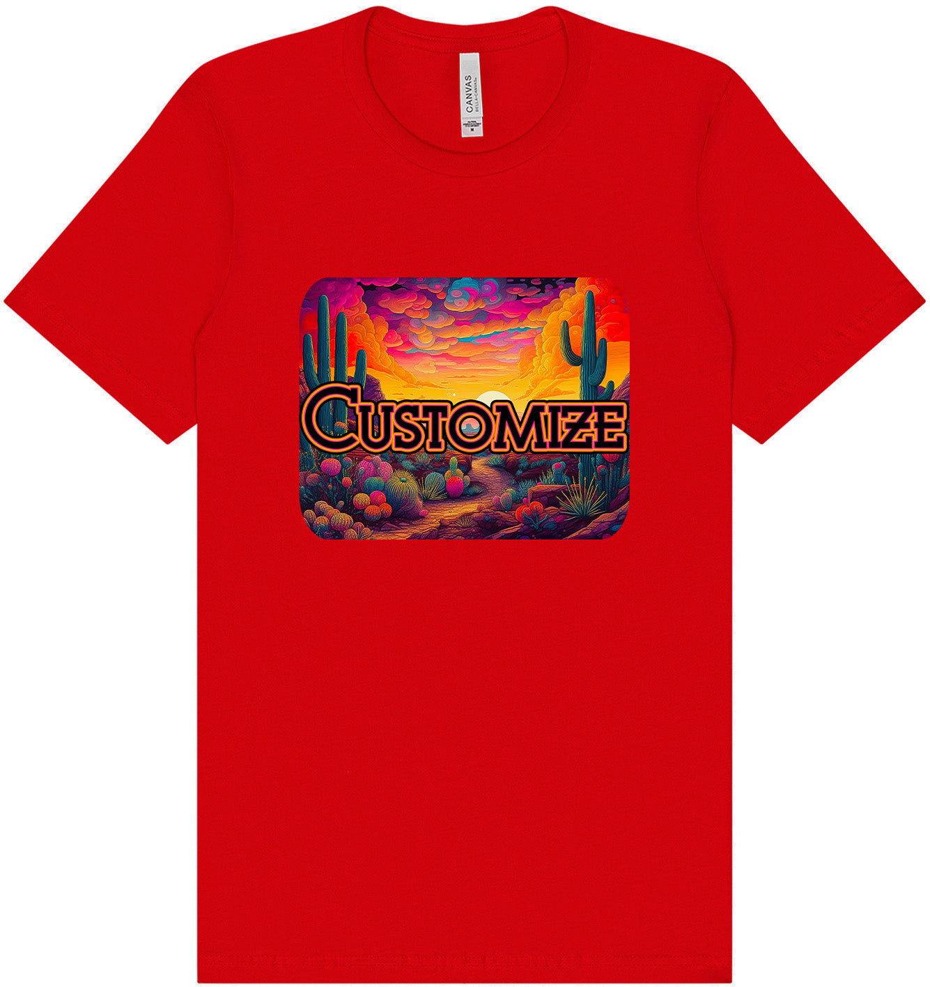 Custom Neon Desert Adult Bella Canvas Shirt
