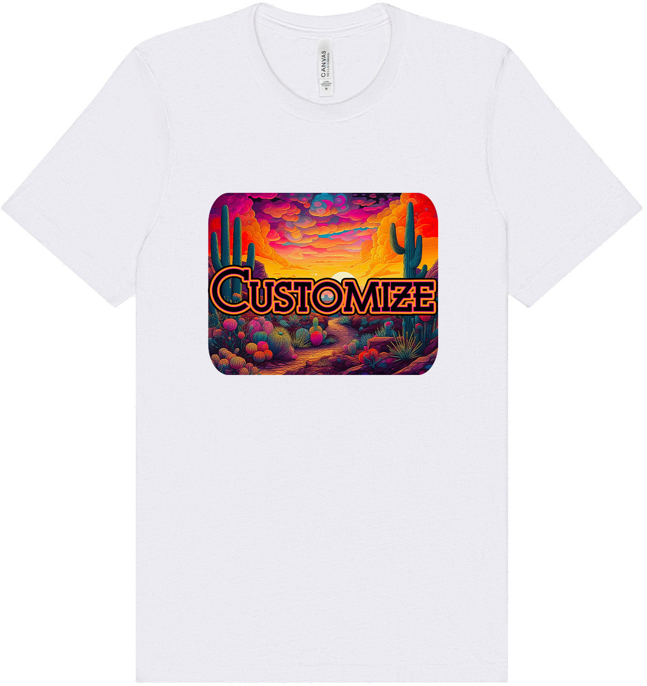 Custom Neon Desert Adult Bella Canvas Shirt
