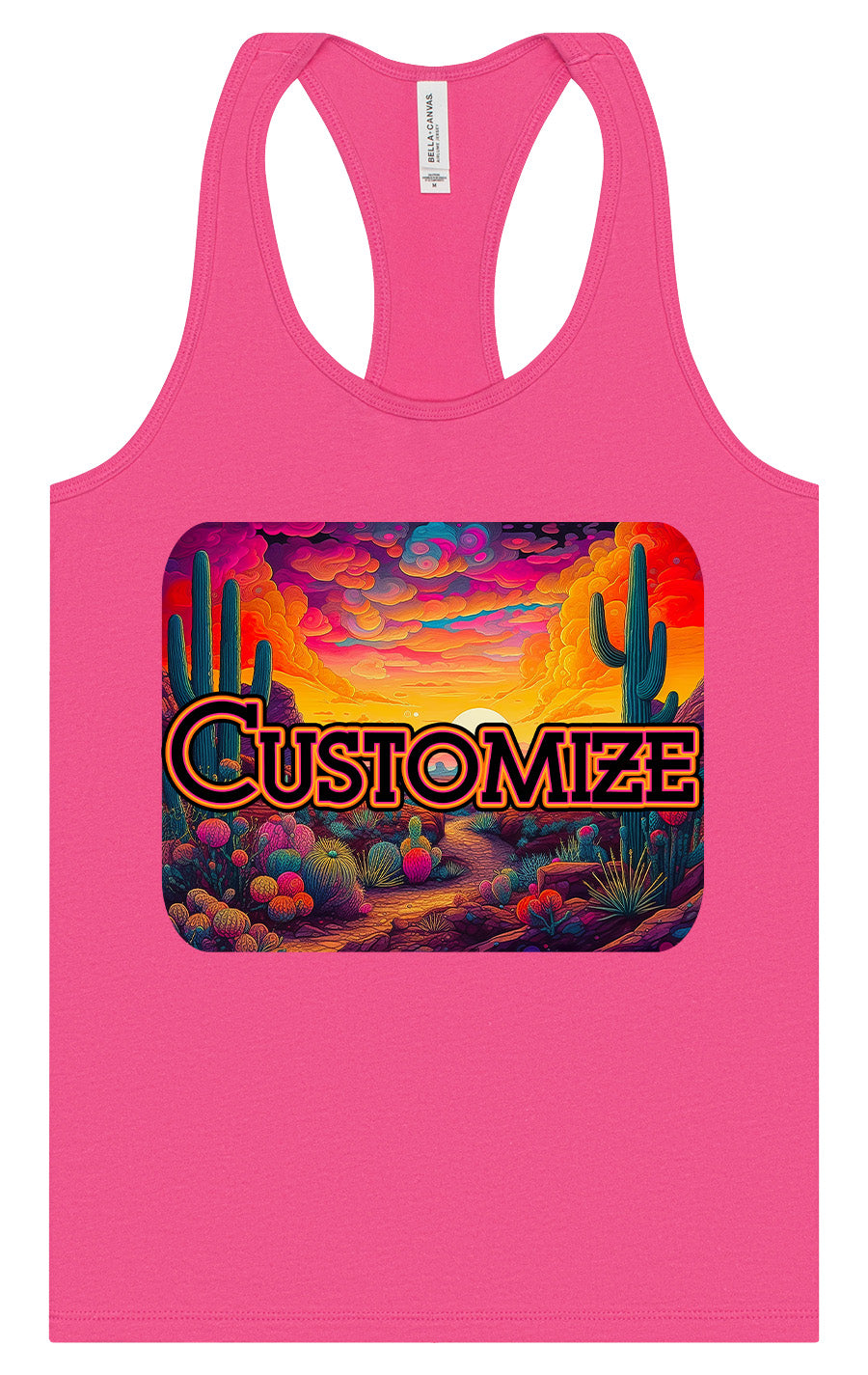 Custom Neon Desert Women's Racerback Tank