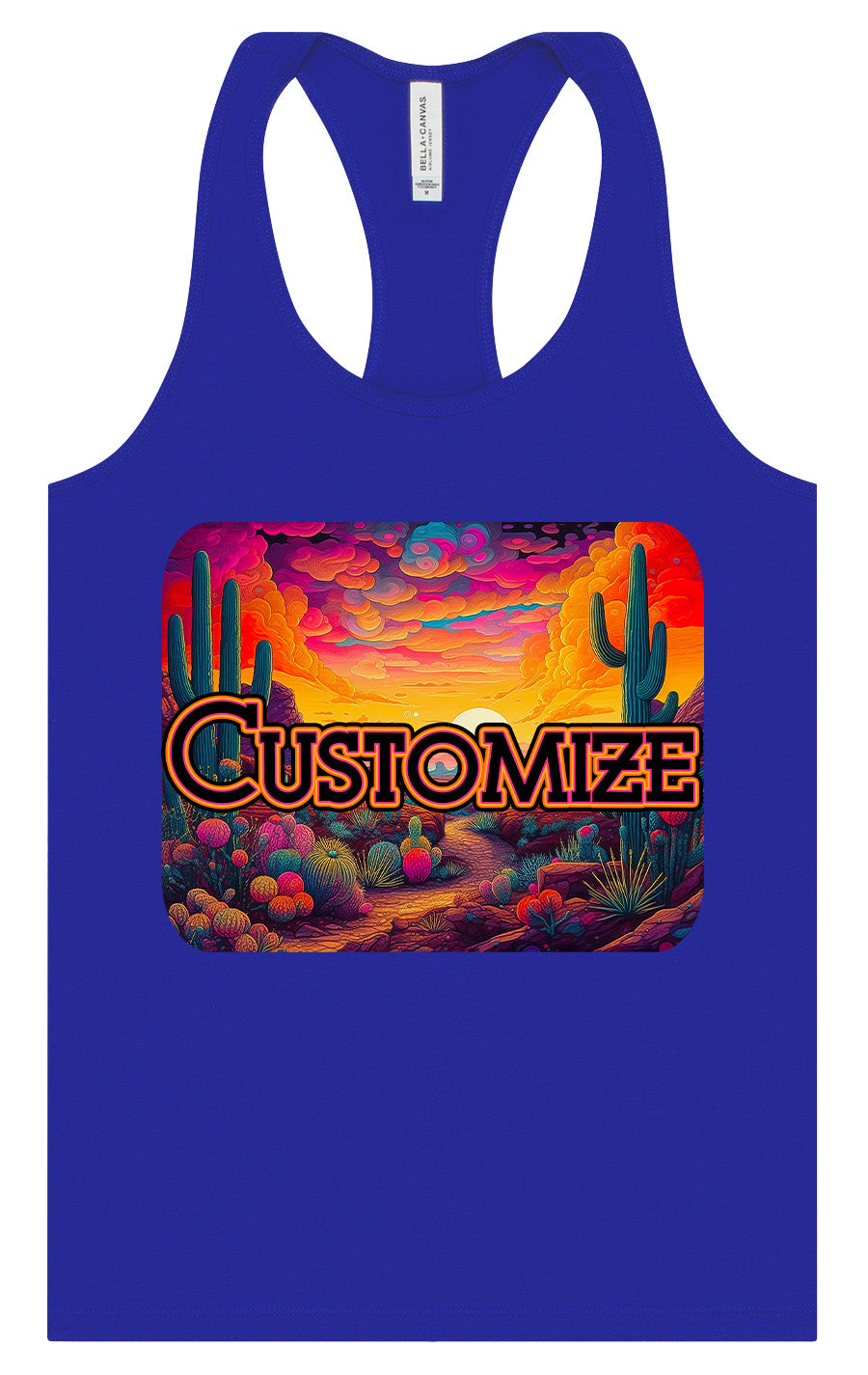 Custom Neon Desert Women's Racerback Tank