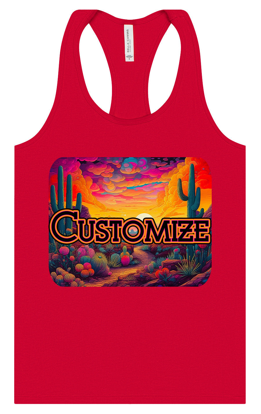 Custom Neon Desert Women's Racerback Tank