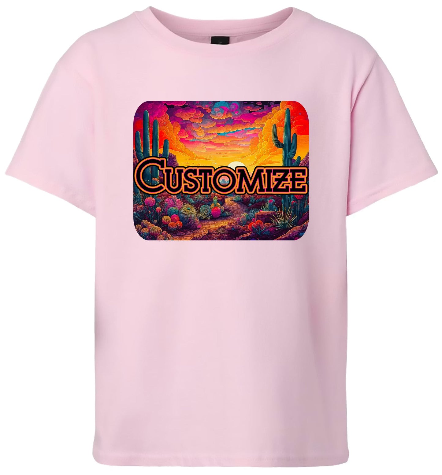 Custom Neon Desert Children's Gildan Soft Shirt