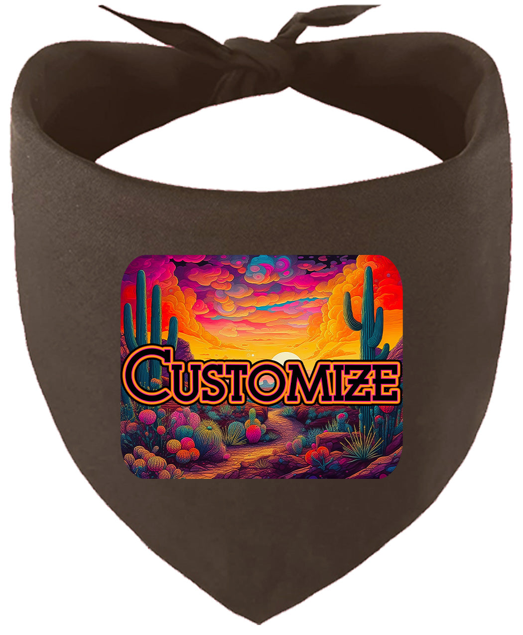 Custom Neon Desert Pet Bandana