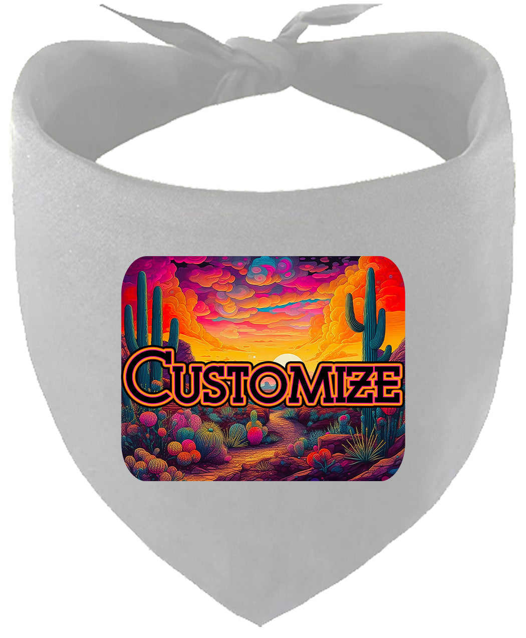 Custom Neon Desert Pet Bandana