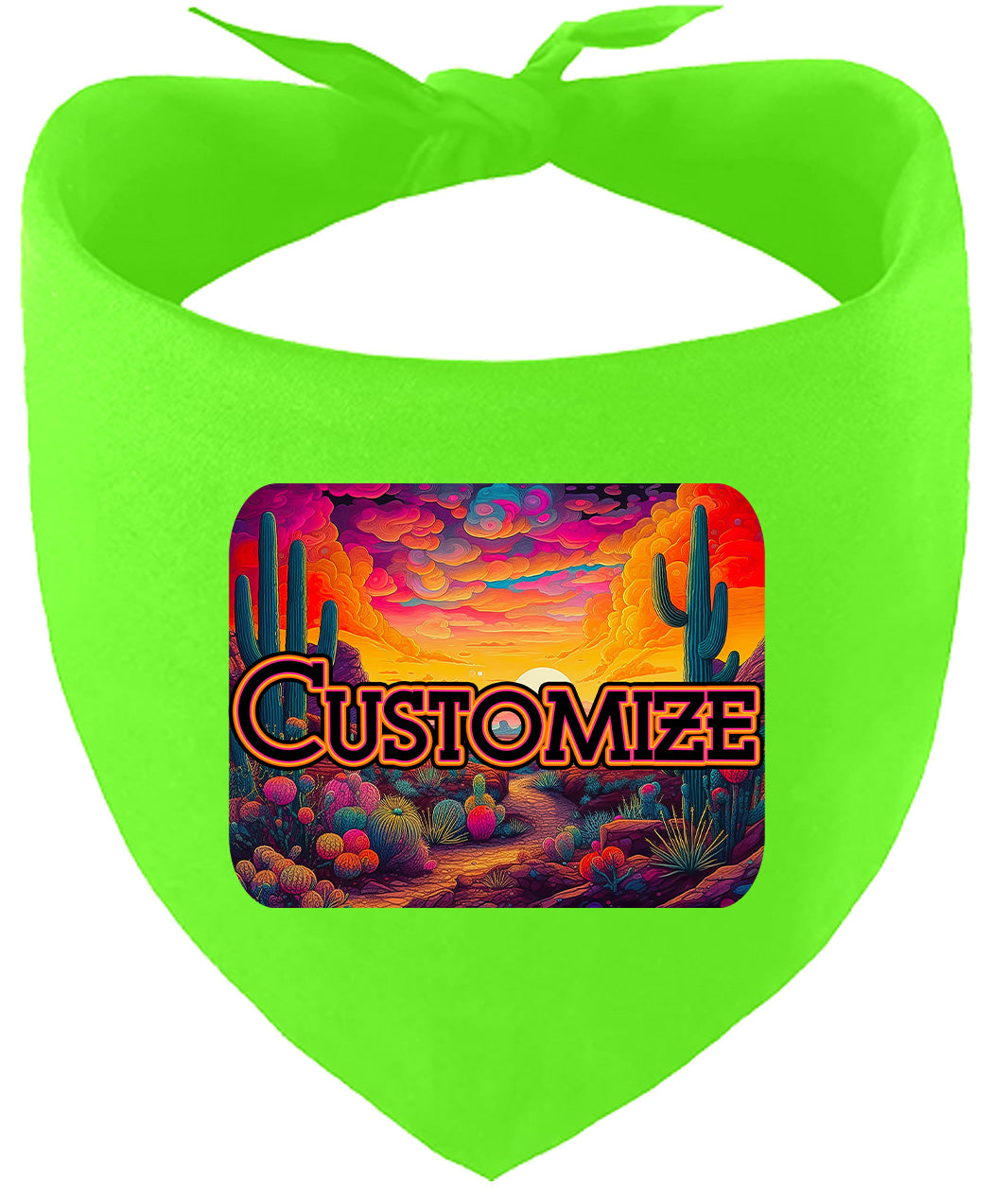 Custom Neon Desert Pet Bandana