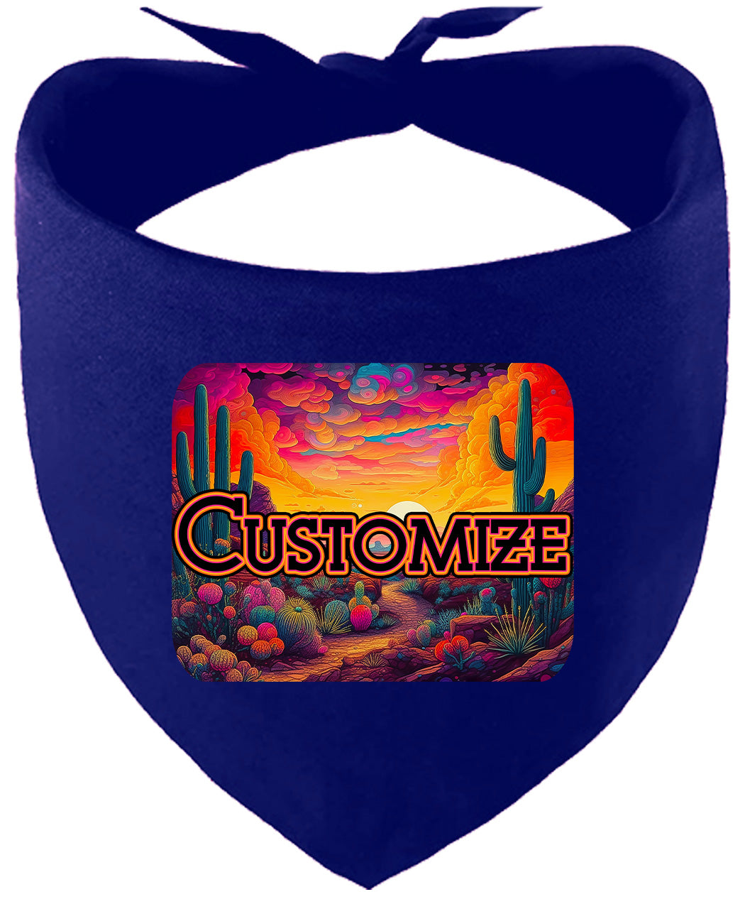 Custom Neon Desert Pet Bandana