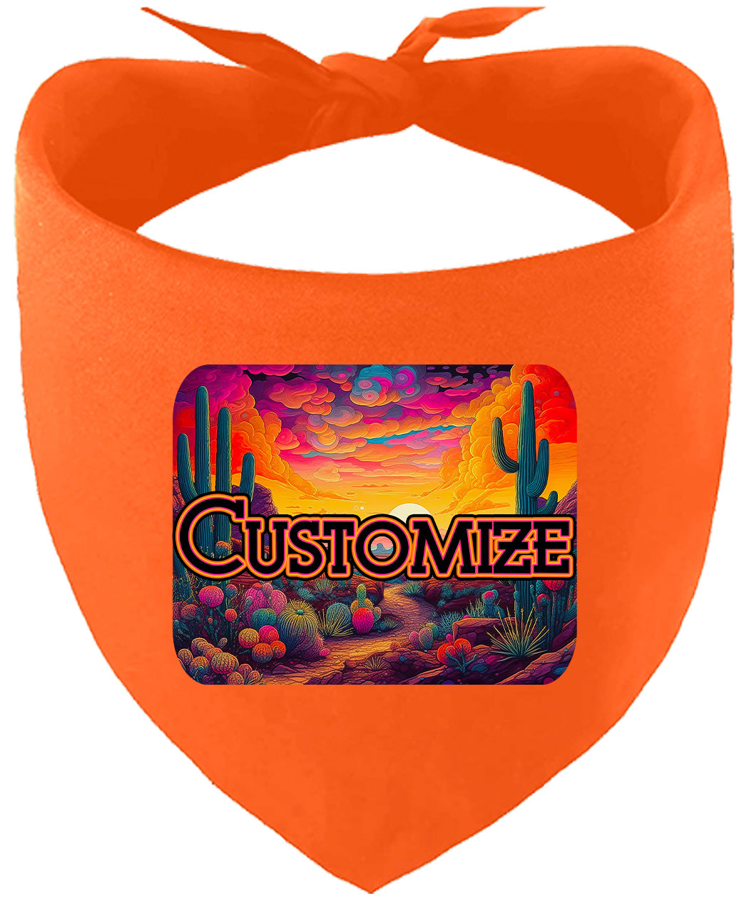 Custom Neon Desert Pet Bandana