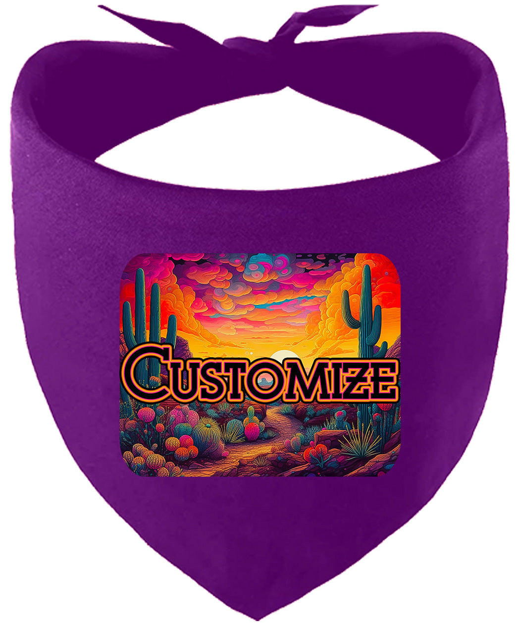 Custom Neon Desert Pet Bandana