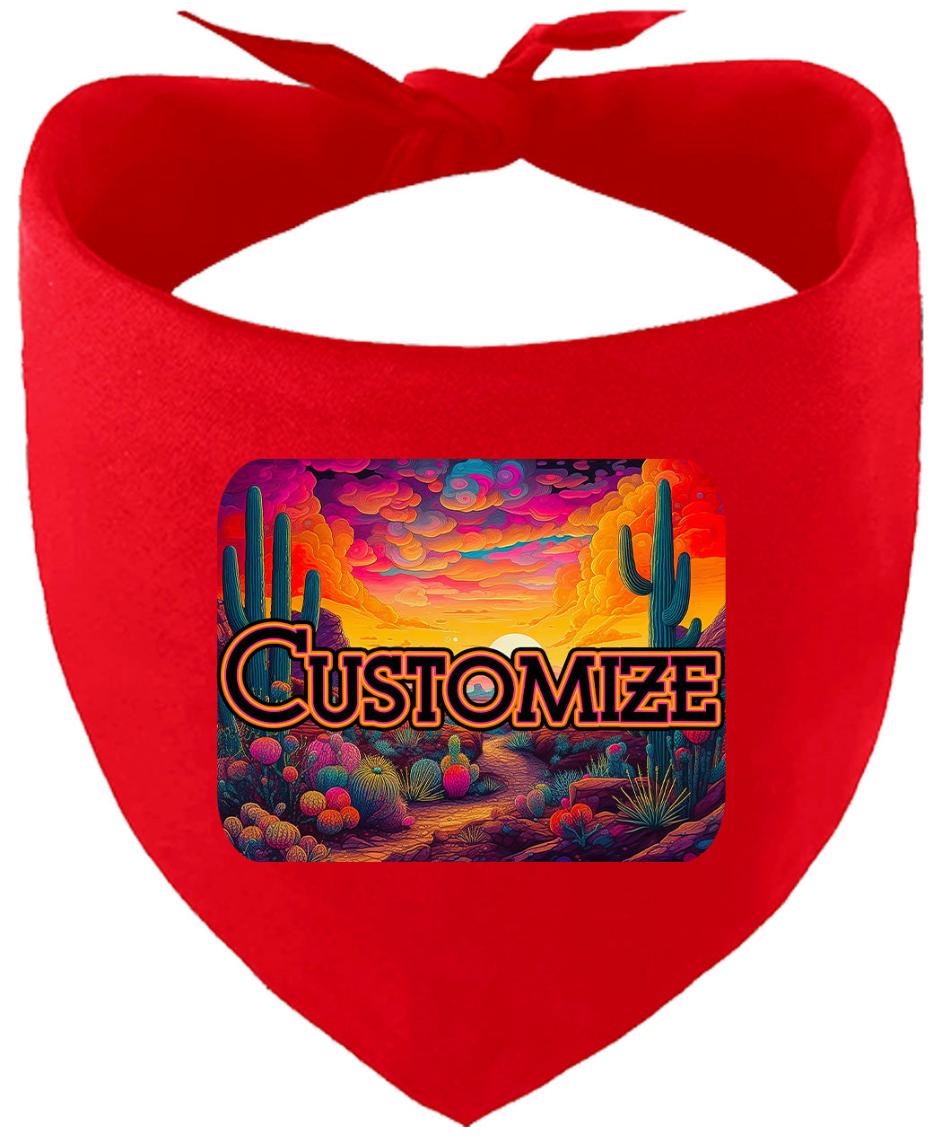 Custom Neon Desert Pet Bandana