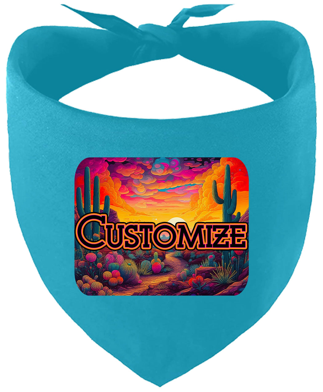 Custom Neon Desert Pet Bandana