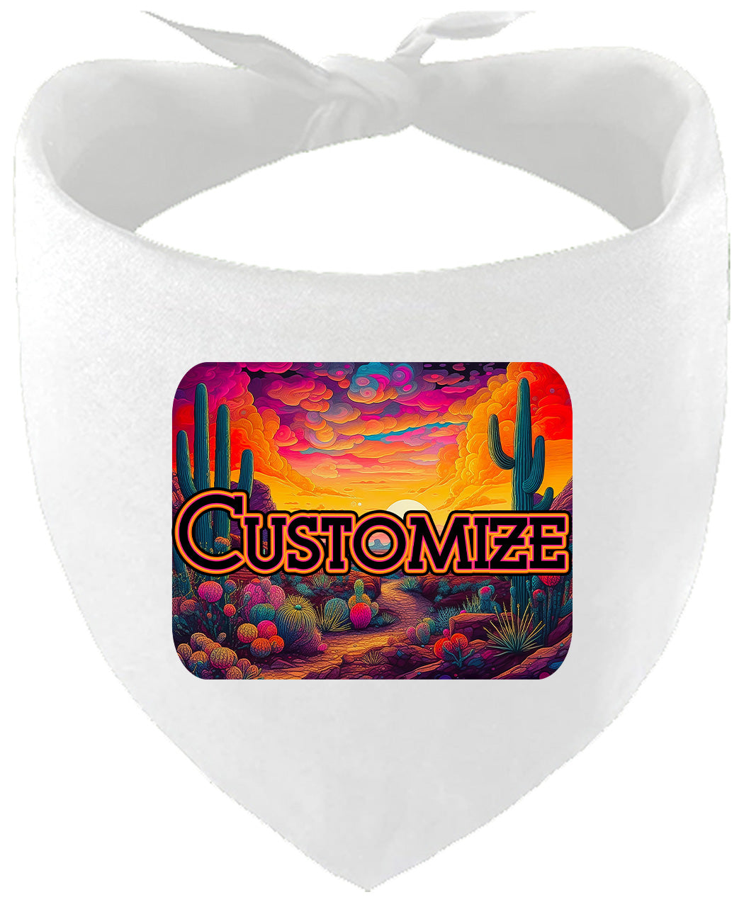 Custom Neon Desert Pet Bandana