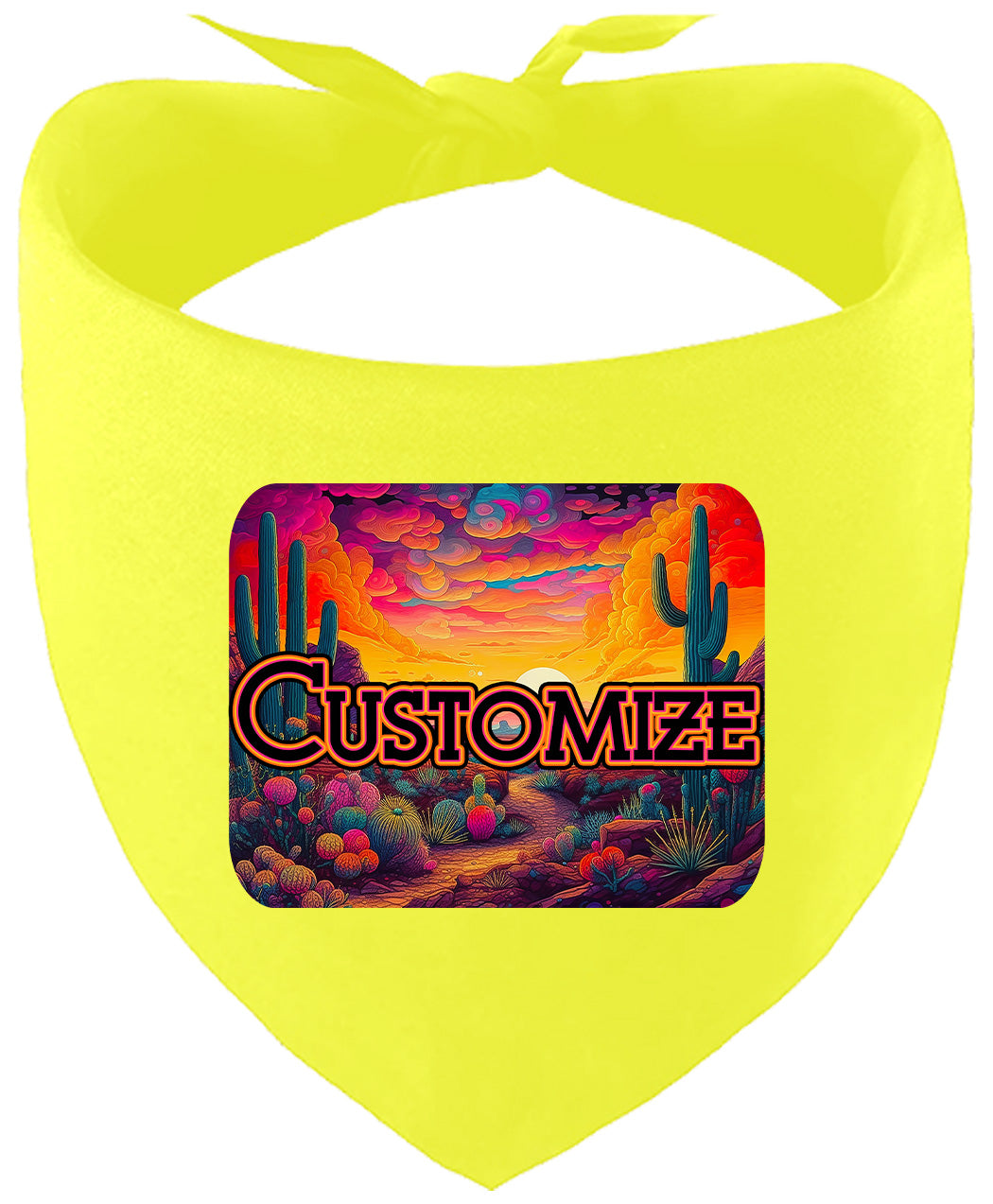 Custom Neon Desert Pet Bandana