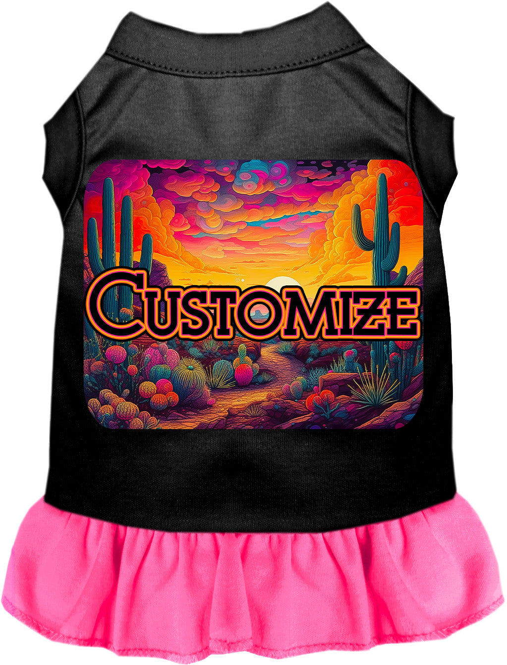 Custom Neon Desert Pet Dress
