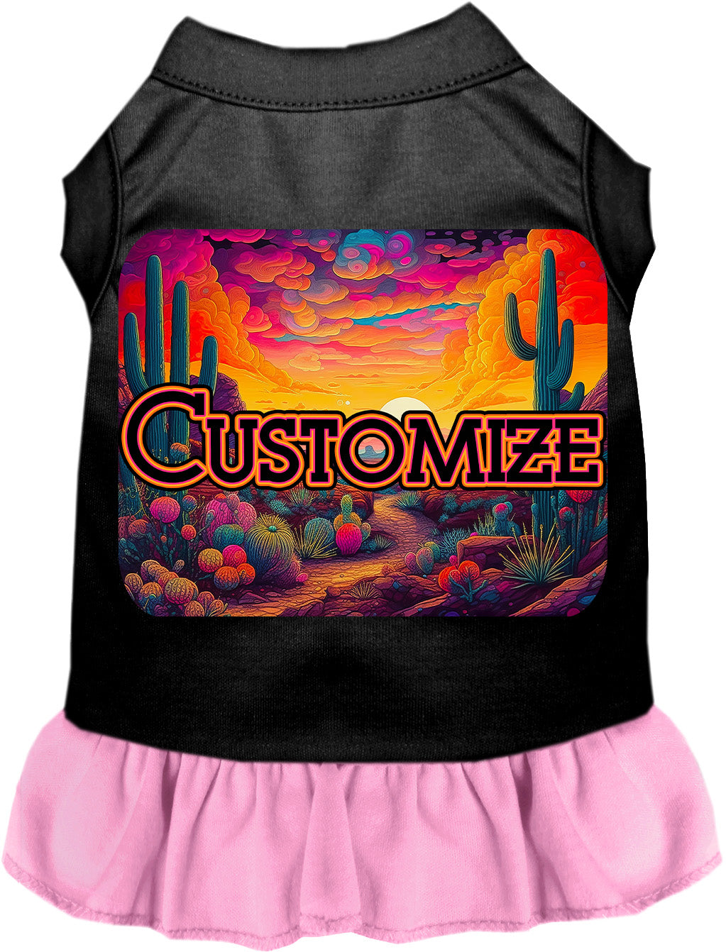 Custom Neon Desert Pet Dress