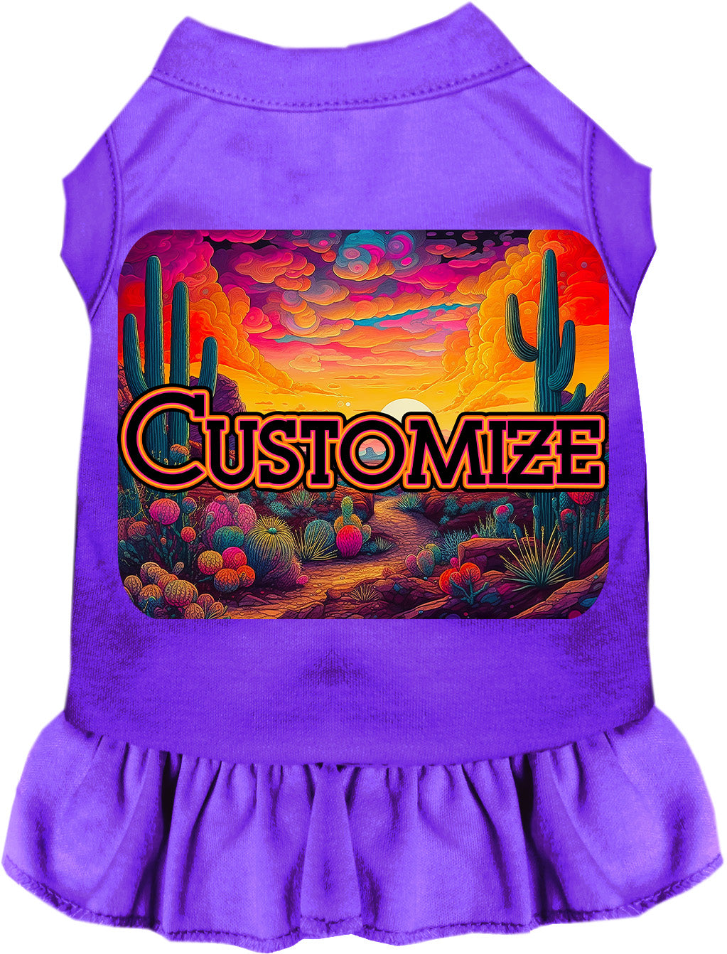 Custom Neon Desert Pet Dress