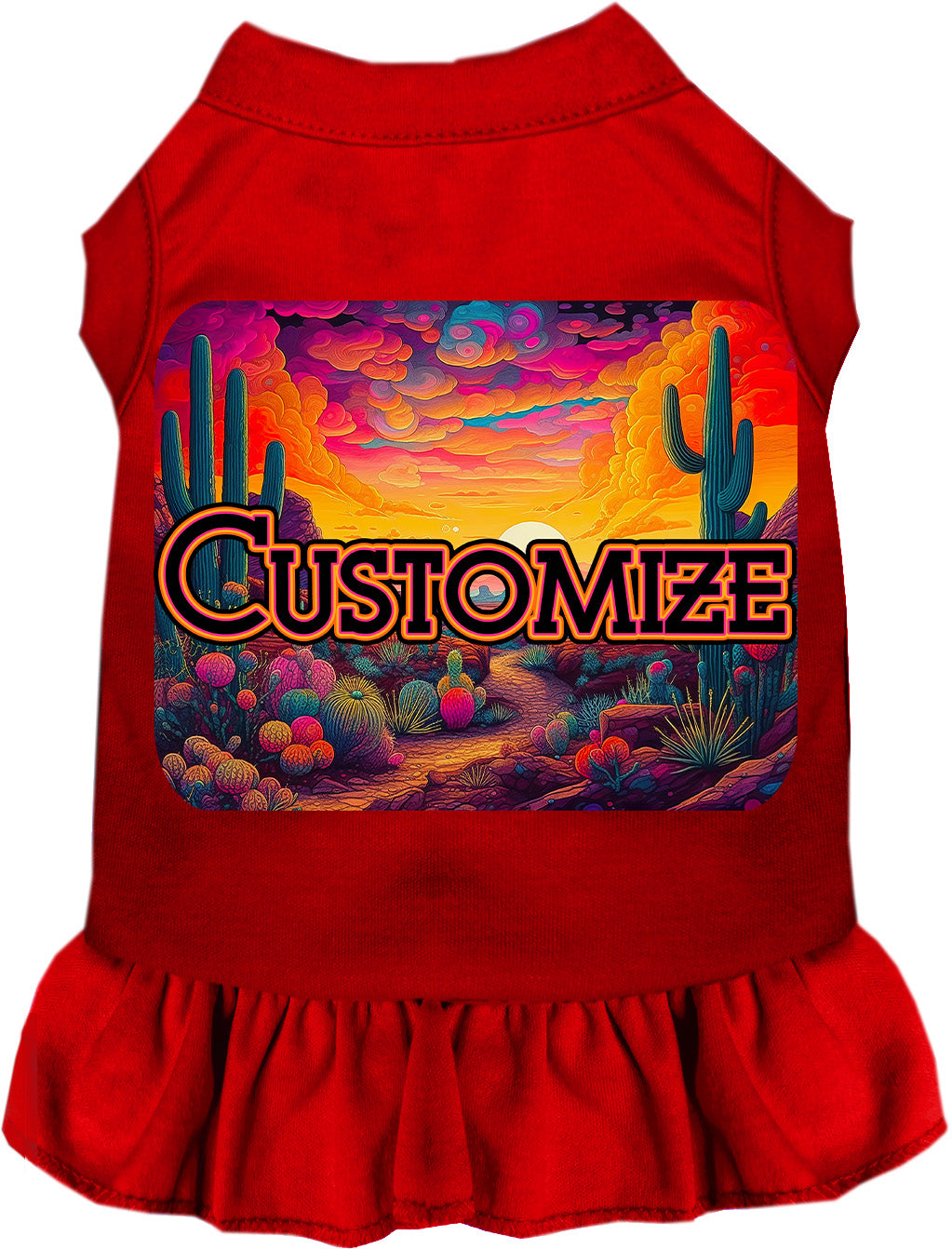 Custom Neon Desert Pet Dress