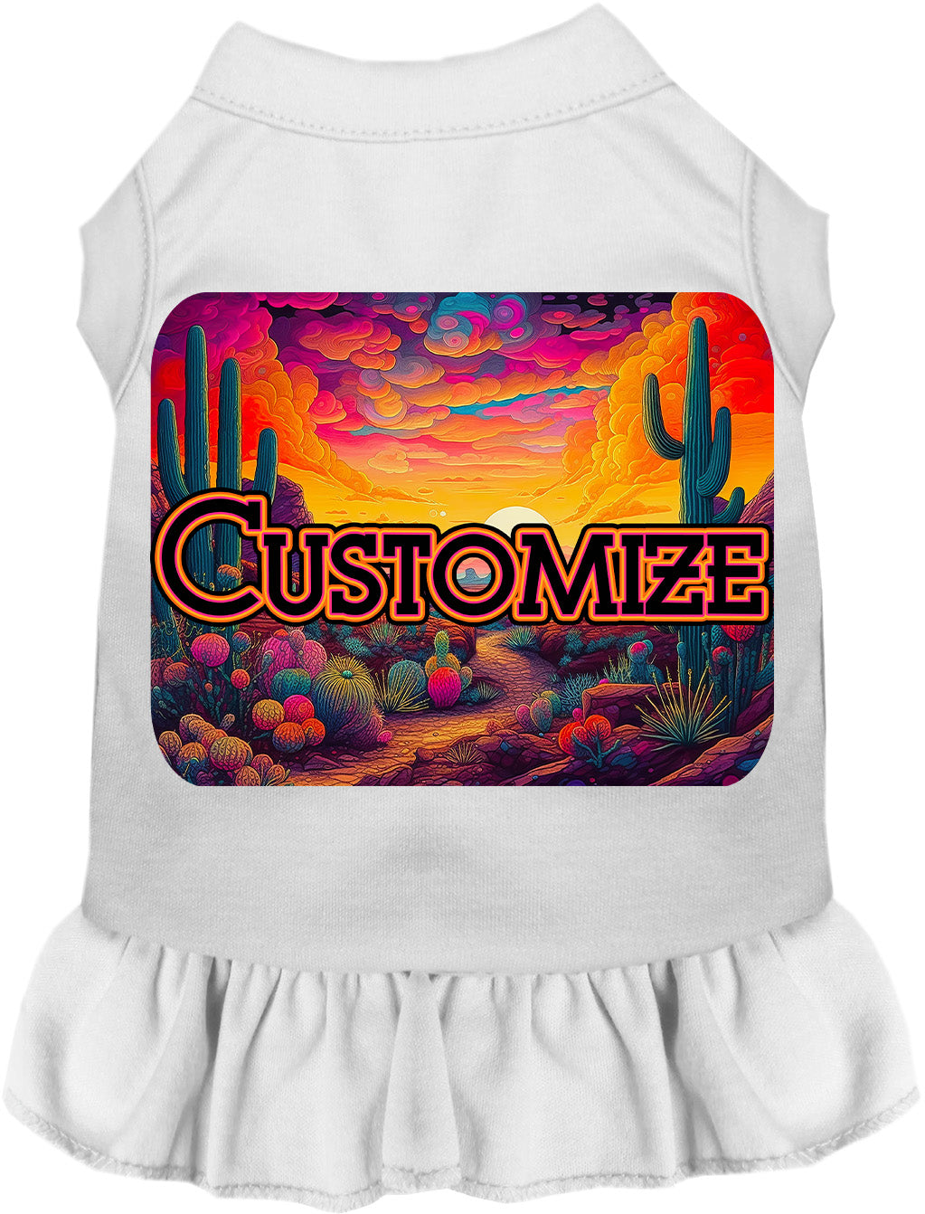 Custom Neon Desert Pet Dress