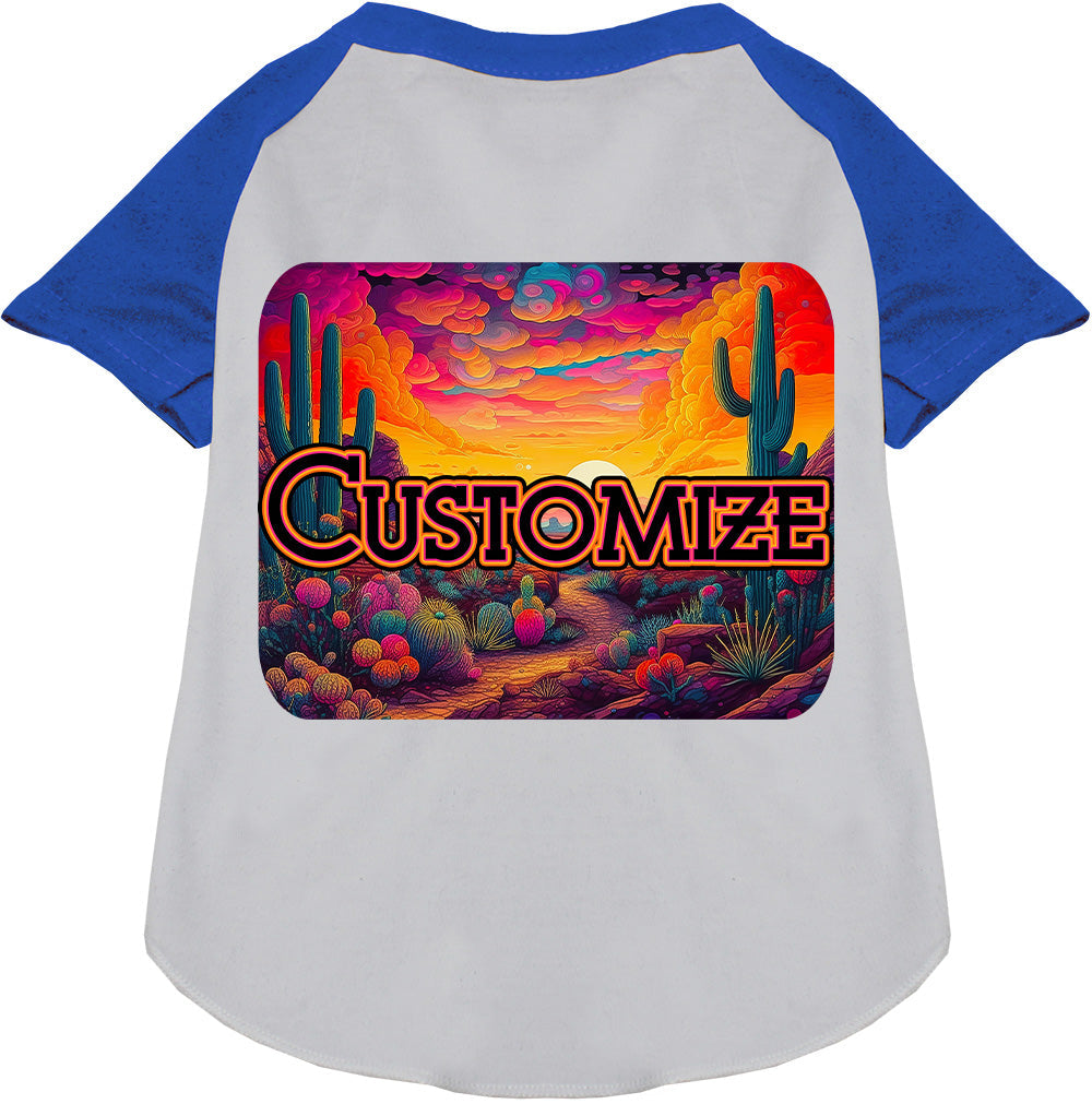 Custom Neon Desert Pet Raglan Shirts