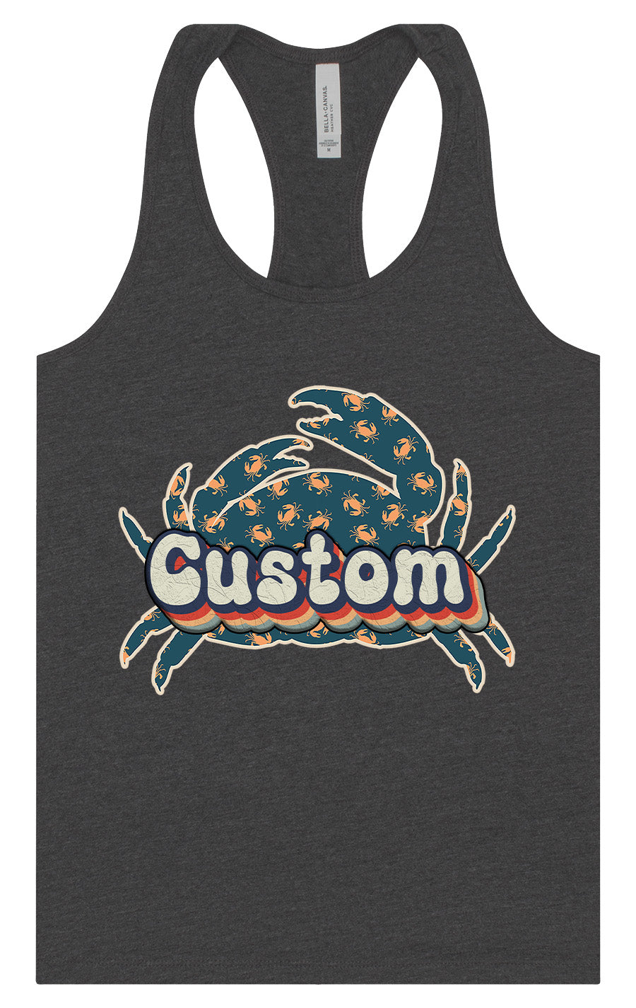 Custom Retro Crabs Women's Racerback Tank
