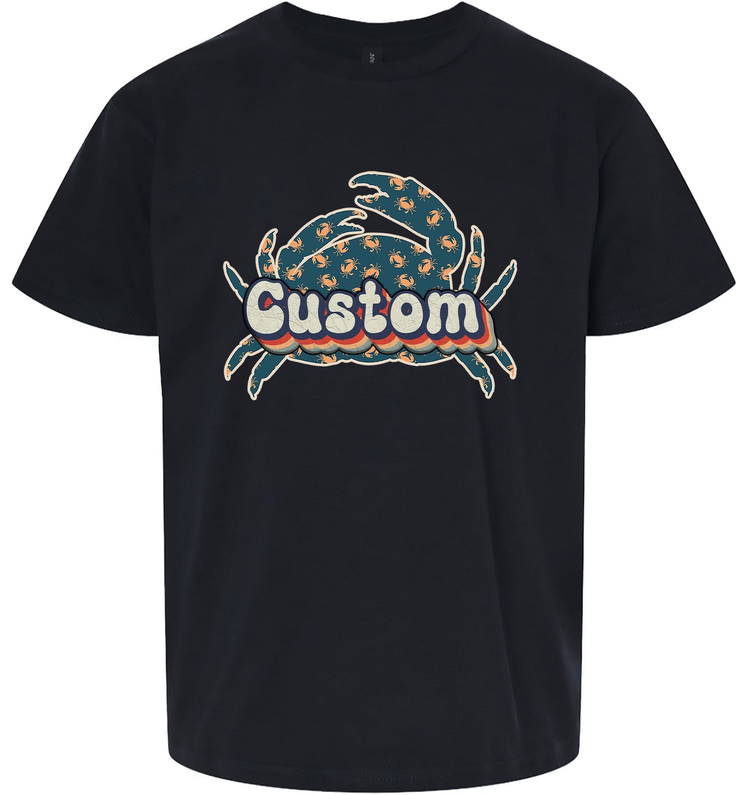Custom Retro Crabs Children's Gildan Soft Shirt