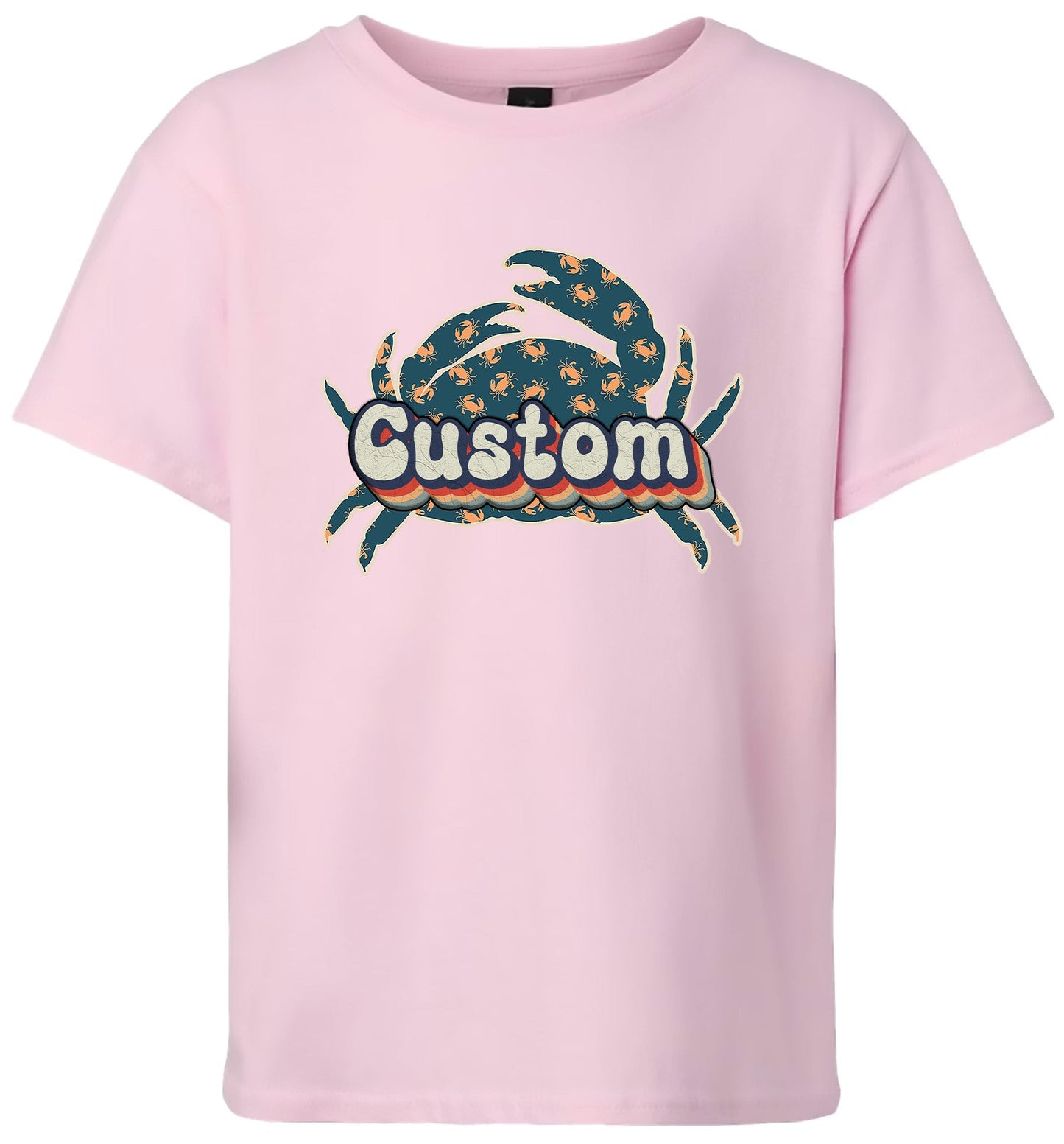 Custom Retro Crabs Children's Gildan Soft Shirt