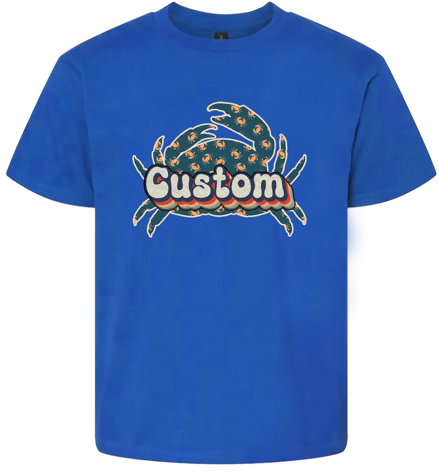 Custom Retro Crabs Children's Gildan Soft Shirt